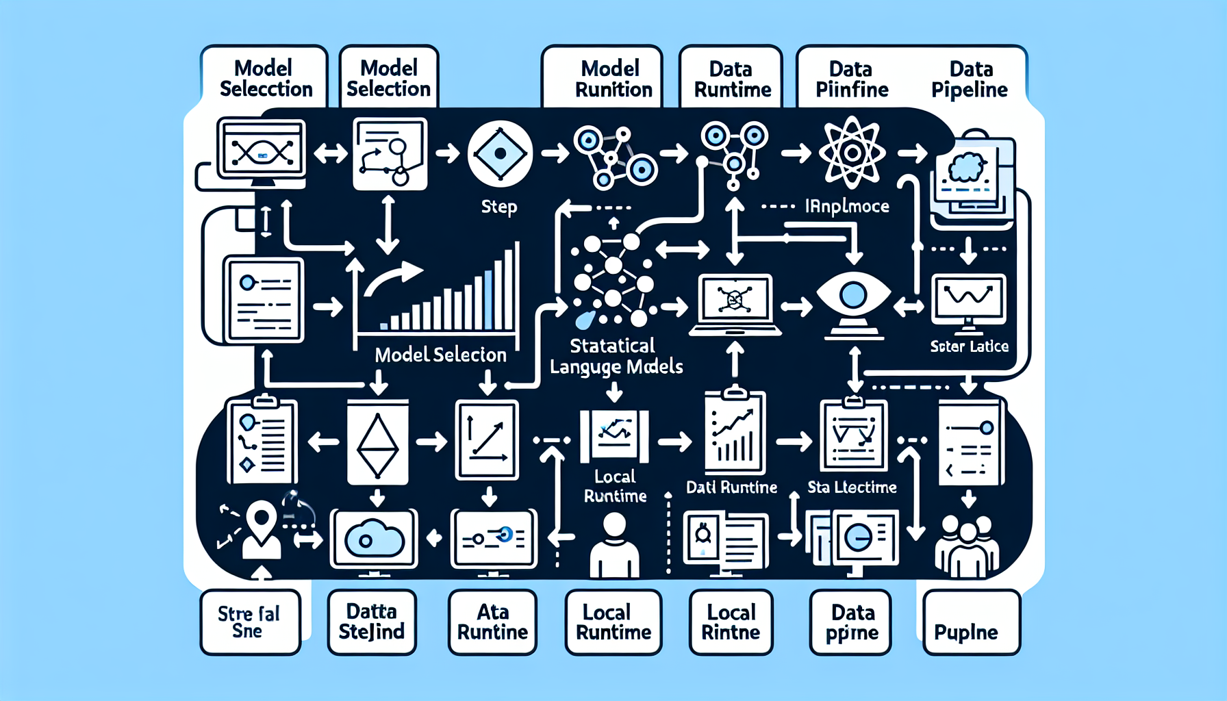 A flowchart that outlines the implementation workflow for deploying on-device AI.