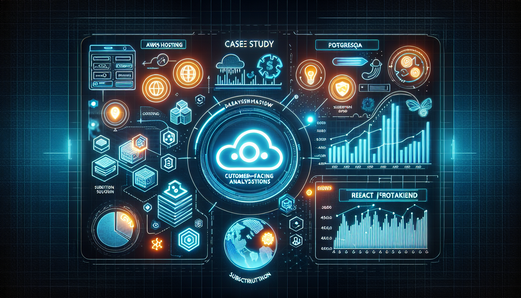 A visual representation of the SaaS analytics dashboard prototype discussed in the case study.