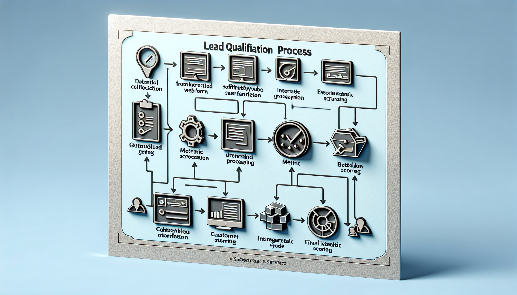 A visual representation of the lead qualification process in a SaaS environment.