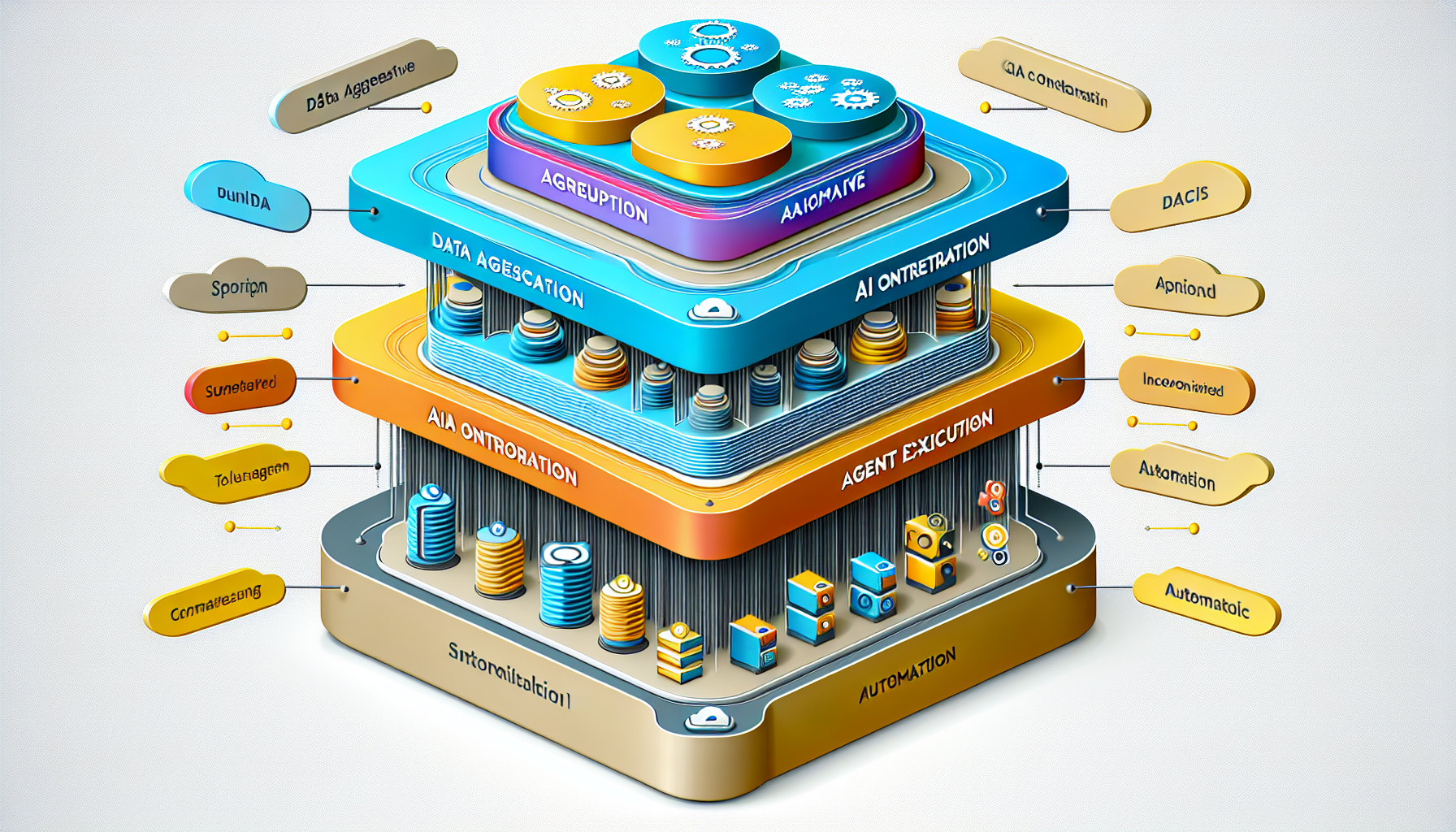 Diagram of the three-layer AI-native stack for SaaS architecture.