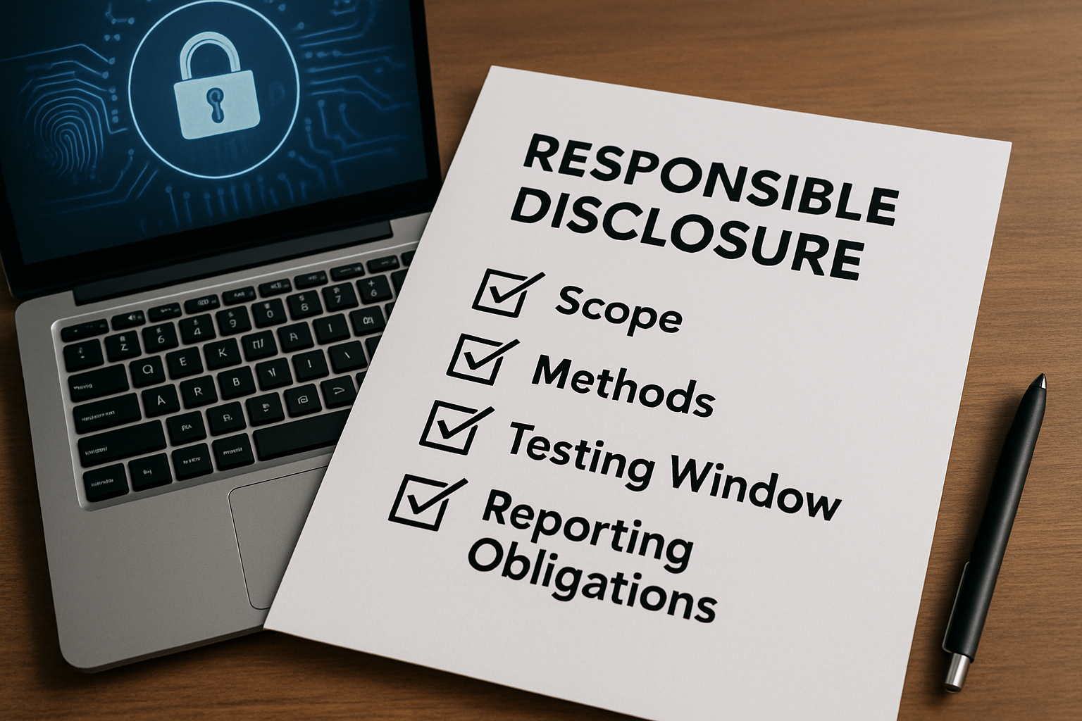 A responsible disclosure document for a security audit.